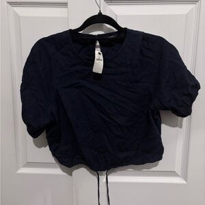 Banana Republic Dark Blue Crop Top